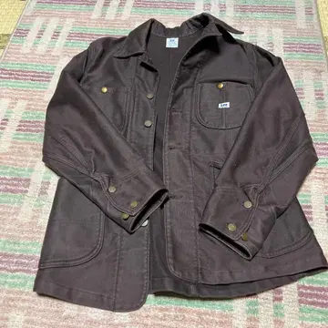 Lee 다크 브라운 데님 커버올 사이즈 34