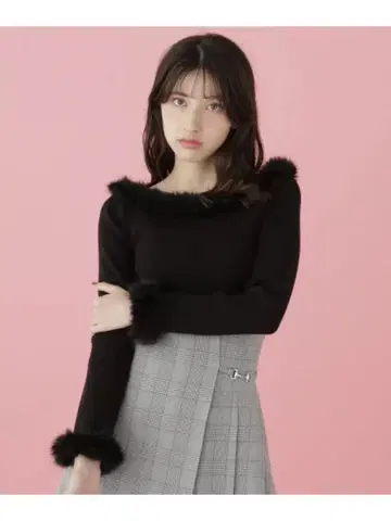 인조 모피 트리밍 니트 JILL by JILL STUART