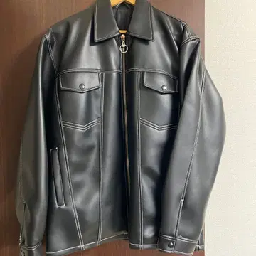 페이크 레더 자켓