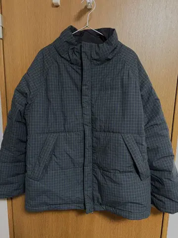 Kastane 체크 충전솜 리버서블 아우터 그린