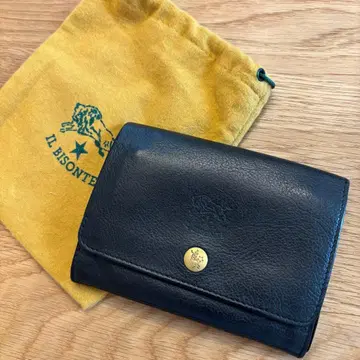 IL BISONTE 블랙 접이식 지갑
