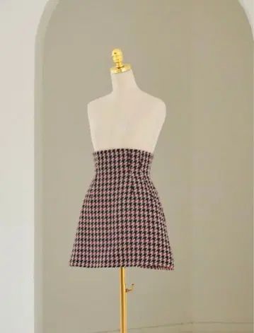 naoho 하운드투스 체크 미니 스커트
