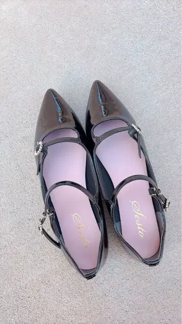 비쥬 장식 플랫슈즈