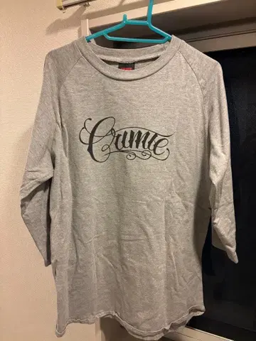 구제 의류 [ CRIME ] 클라이미 래글런 7부 소매 그레이 L 사이즈