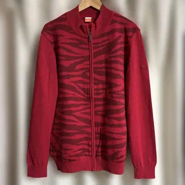 PUMA 제브라 패턴 풀 집업 스웨터