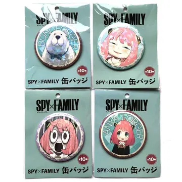 SPY x FAMILY 아냐 본드 세가 홀로그램 캔뱃지 4개