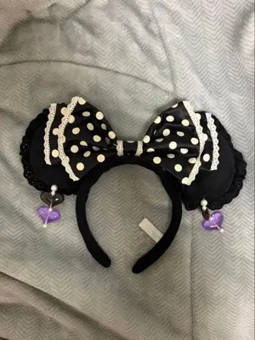 [ 헤이세이 ] 도트 귀걸이 머리띠 디즈니