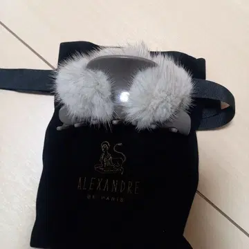 ALEXANDRE DE PARIS 퍼 포함 헤어 클립