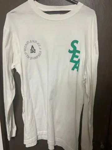 WIND AND SEA 화이트 긴팔 티셔츠