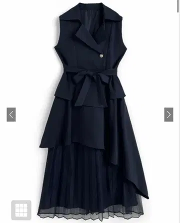 리본 벨트 포함 아지메 트렌치 원피스 [pm548]