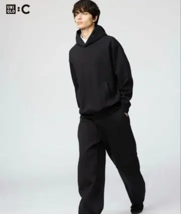 [배송비 포함] UNIQLO C 맨투맨 와이드 팬츠 L 긴 길이