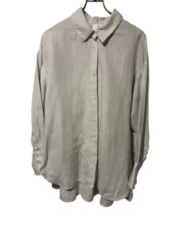 1er Arrondissement 린넨 혼방 긴팔 셔츠 라이트 그린