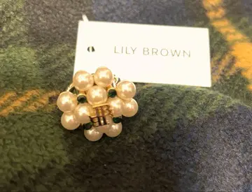 인기! LILY BROWN 펄 장식 반지