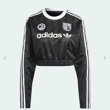 adidas 크롭 T셔츠 블랙 XS