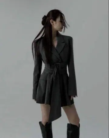 melt the lady thick belt jacket onepiece