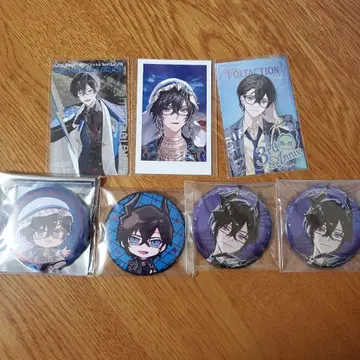 니지산지 VOLTACTION 시키나기 아키라 캔뱃지 6개 세트