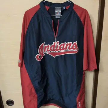 인디언스 하프 지퍼 나일론 풀오버