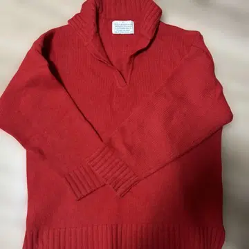 STYLENANDA 터틀넥 니트 레드 울 혼방