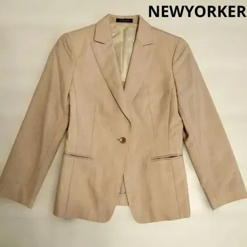 뉴요커 싱글 테일러드 자켓 양모 모헤어 베이지