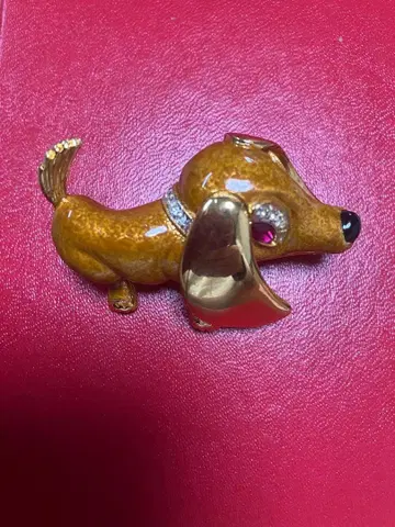 돌란 ( D'ORLAN) 강아지 모티브 빈티지 브로치