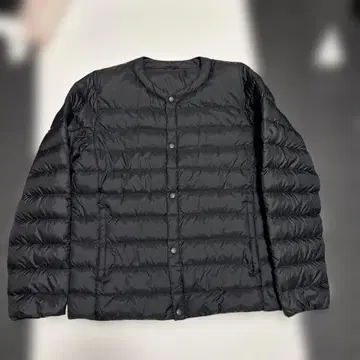 무인양품 / 경량 프렌치 다운 포켓터블 노카라 블루종 신사 XL 블랙