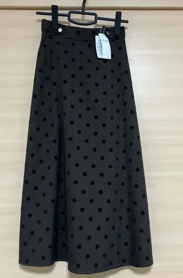 MICO COULIER 플로키 도트 플레어 스커트