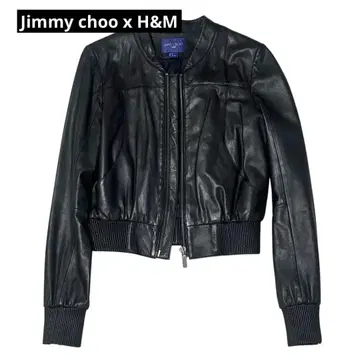 지미추 x H&M 블랙 가죽 자켓