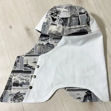 리버서블 용접 두건 No.214 일본풍 패턴 우키요에 흑백