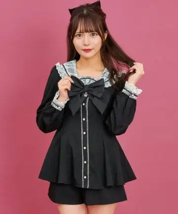 Secret honey 레이스 세일러 긴팔 셋업