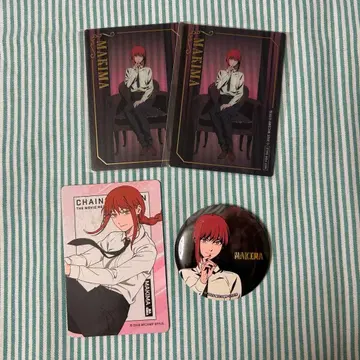 체인소 맨 PLAZA 마키마 특전 & 캔뱃지 & 마그넷 시트 마키마