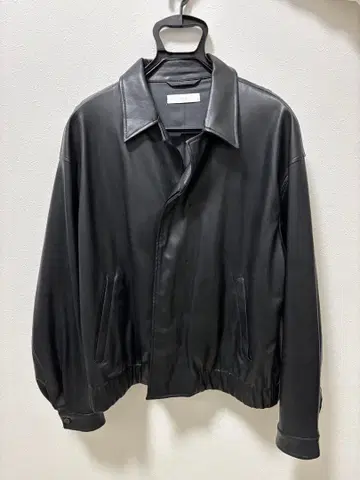 WYM LIDNM 위드 바이 리드롬 인조 가죽 와이드 블루종 블랙