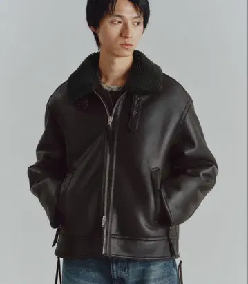 WYM LIDNM B-6 FAUX MOUTON BLOUSON