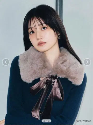 릴리 브라운 LILY BROWN 2way 벨로아 리본 티펫