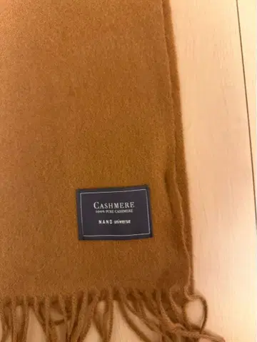 [새상품급] NANO universe 캐시미어 100% 브라운 머플러