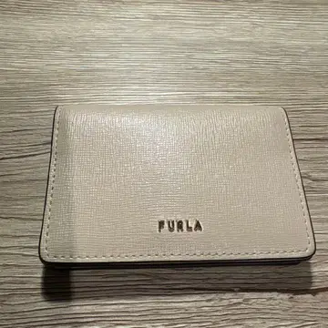 FURLA 베이지 가죽 명함지갑