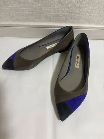 DIANA 스틸레토 플랫슈즈 그레이/보라색/블랙 22.5cm