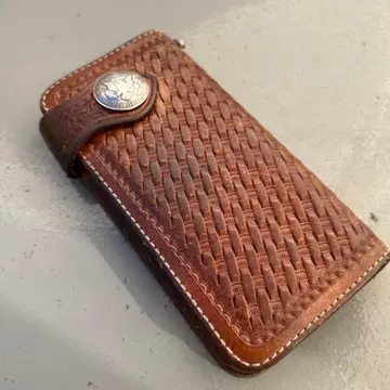 FUNNY 파니 라이더스 월렛 바스켓 스탬프 장지갑 브라운