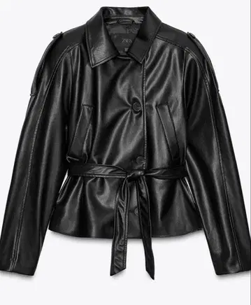 [택 포함 새상품] ZARA 페이크 레더 재킷