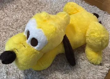 새상품 디즈니 플루토 빨간 볼 봉제 인형 엎드린