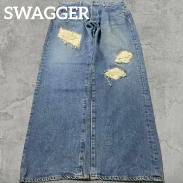 SWAGGER denim 데미지 가공 grunge 그런지 헤이세이