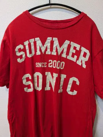 SUMMER SONIC 2019 티셔츠 빨간색