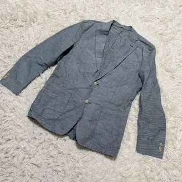 [ c7179 ] UNIQLO 테일러드 자켓 긴팔 블루 마 혼방