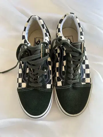 Vans 그린 체커 스니커즈