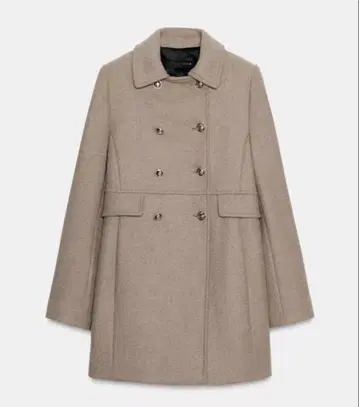 S 사이즈 택 포함 새상품 ZARA 울 혼방 숏 기장 더블 브레스트 코트