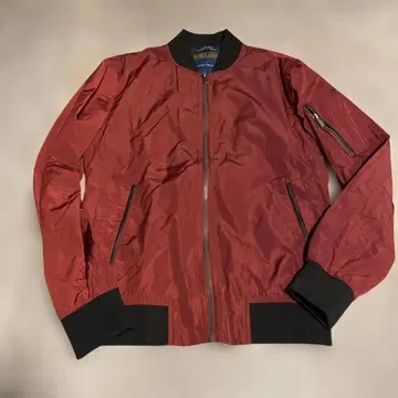 ZARA USA MA-1 스타일 빨간색 나일론 자켓