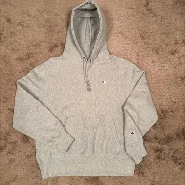 Champion Reverse Weave 후드티 M 그레이