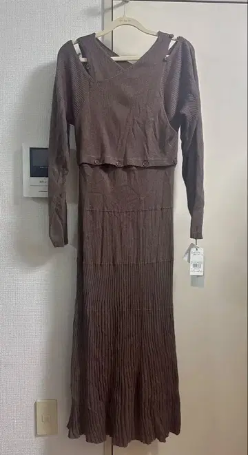 SNIDEL 니트 원피스 미사용 새상품 택 포함 브라운