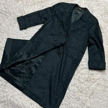 [ 2448 ] 새상품급 레리안 롱 코트 캐시미어 100% 다크 그린