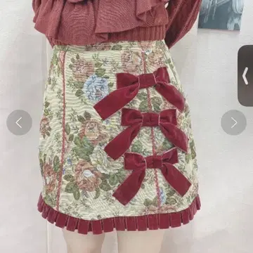 Swankiss 스커트 레드 고블랑