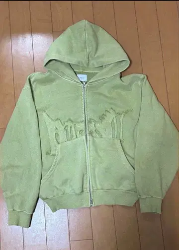 블레스유 BLESSU 집업 후드티 그린 M